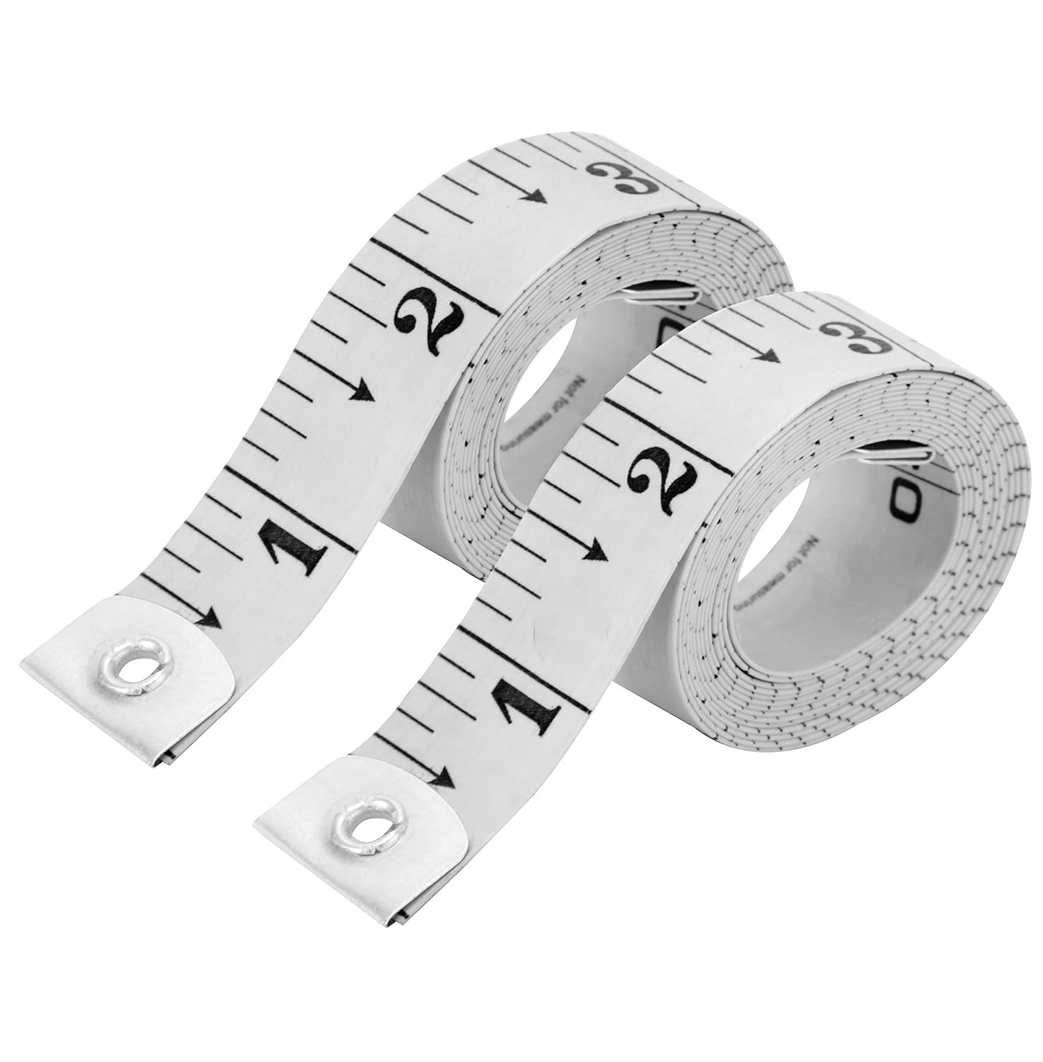 Pack of 2 Fabric Tape Measure White, Measuring Tape for Body |Soft Measuring Tape for Sewing Cloth & Weight Loss Medical Body Measurement Nursing Craft 60 inch,150 cm