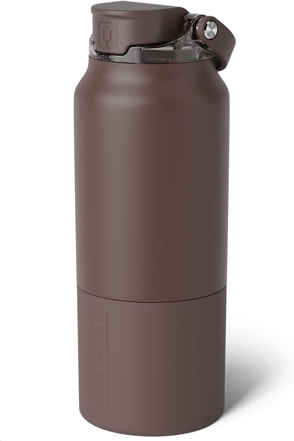 BrüMate Rise 35oz Water Bottle With 100% Leakproof Covered Silicone Straw | Insulated Stainless Steel Water Bottle With Removable Straw | Fast Flow | Soft Sip Silicone Spout | BPA-Free (Java)
