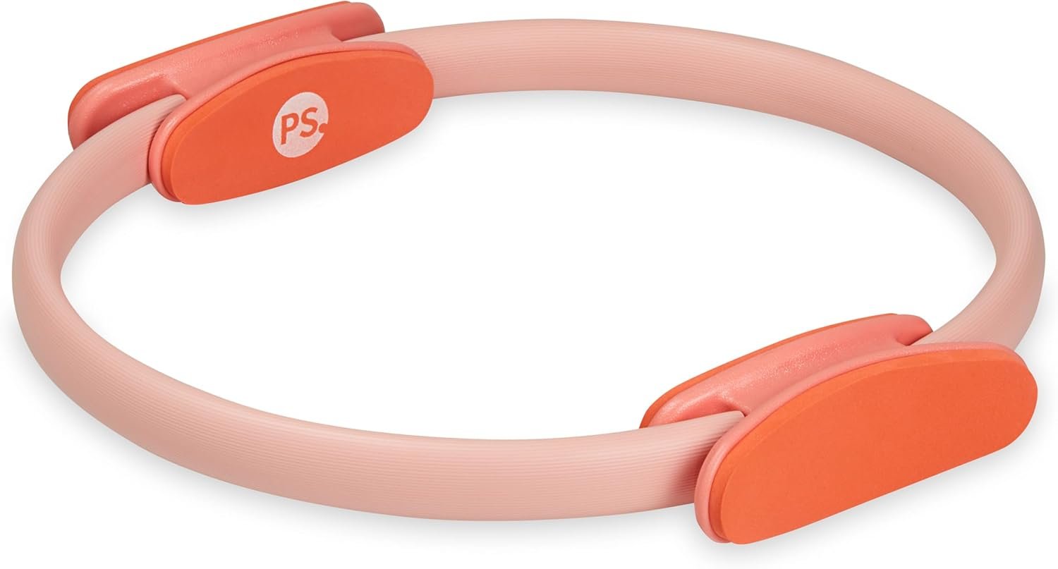 POPSUGAR Pilates Ring (15″ Rose Pink/Berry, 1 lb), Dual-Grip Magic Circle Fitness Ring for Added Resistance, Tone, Sculpt & Strengthen Muscles, Pilates Ring Circle for Stretching & Home Gym Exercise