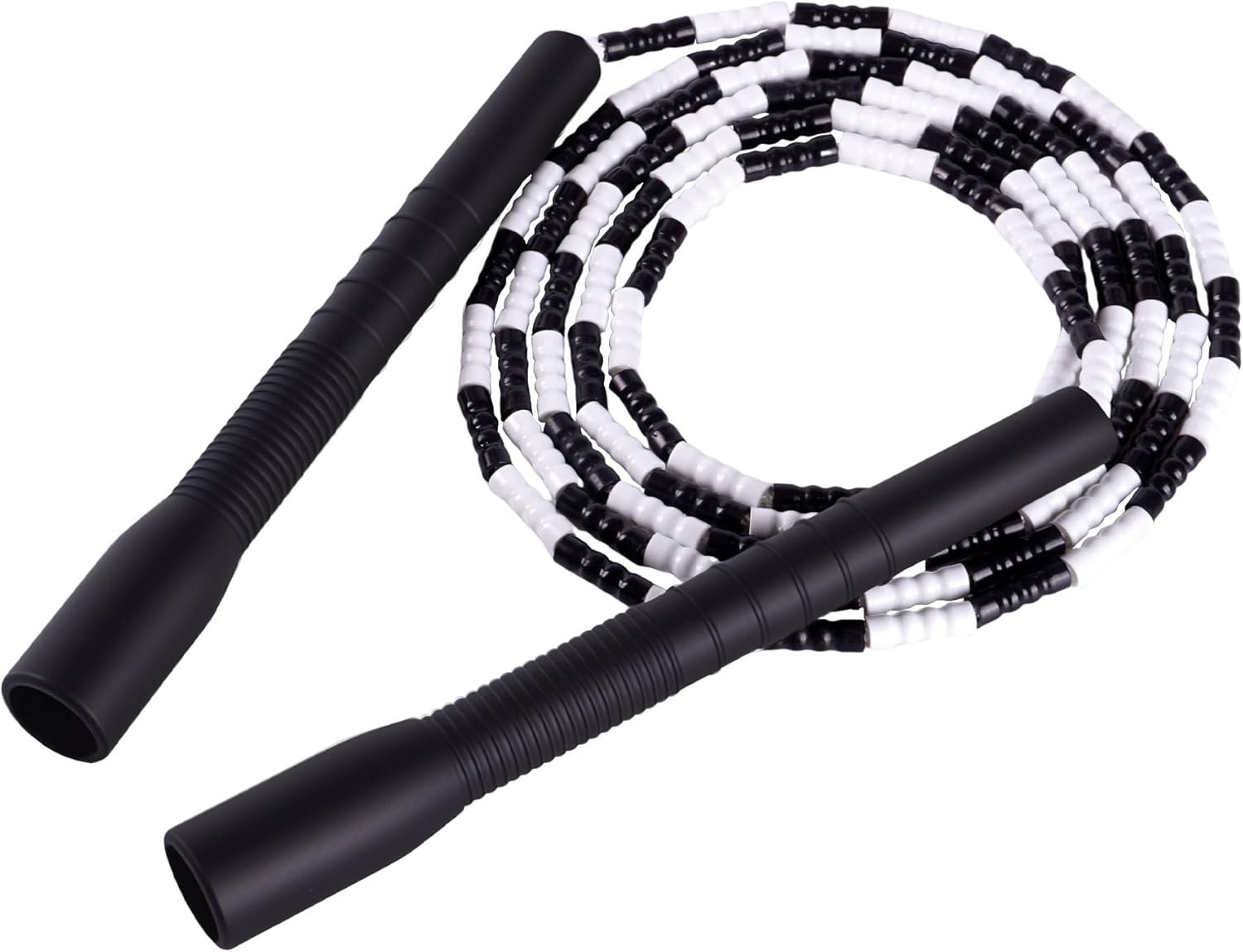 YUEDONG Soft Beaded Jump Rope – World Champion Luke Boon Recommended, Adjustable Tangle-Free, Pain-Free TPU Beads & Anti-Slip Long Handles, Fitness Workout for Adults Kids with Carry Bag