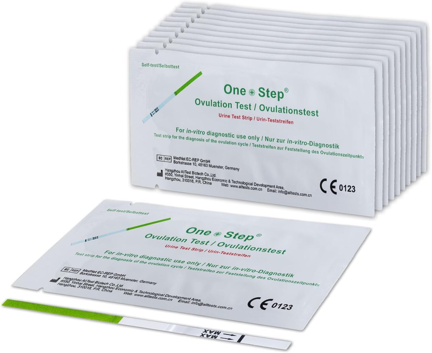 One Step 20 x Ovulation Strips 20miu/ml Test Kit Sensitive Fertility Predictor Testing Sticks (Wide Width)