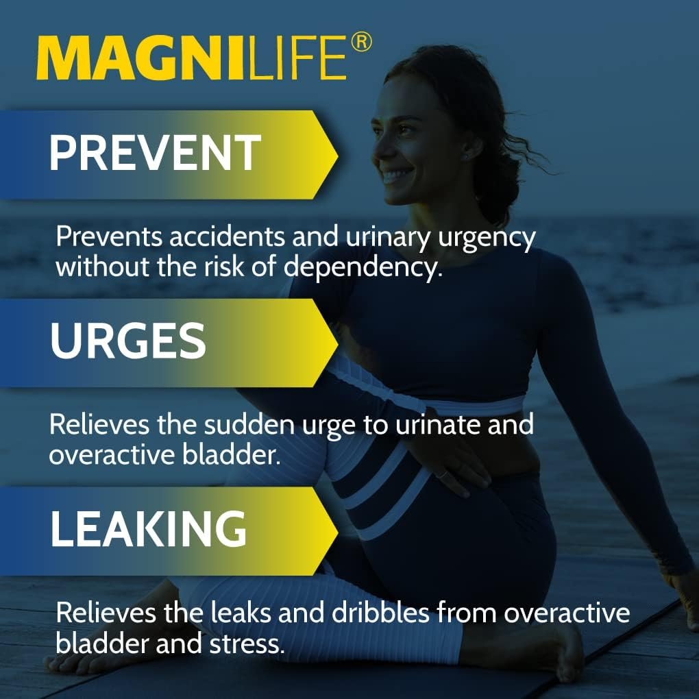 MagniLife Bladder Relief Tablets (125 Ct), Fast-Dissolving Homeopathic Support for Overactive Bladder, Leaks from Sneezing, Coughing or Movement, Daily Use Formula Safe for Men & Women