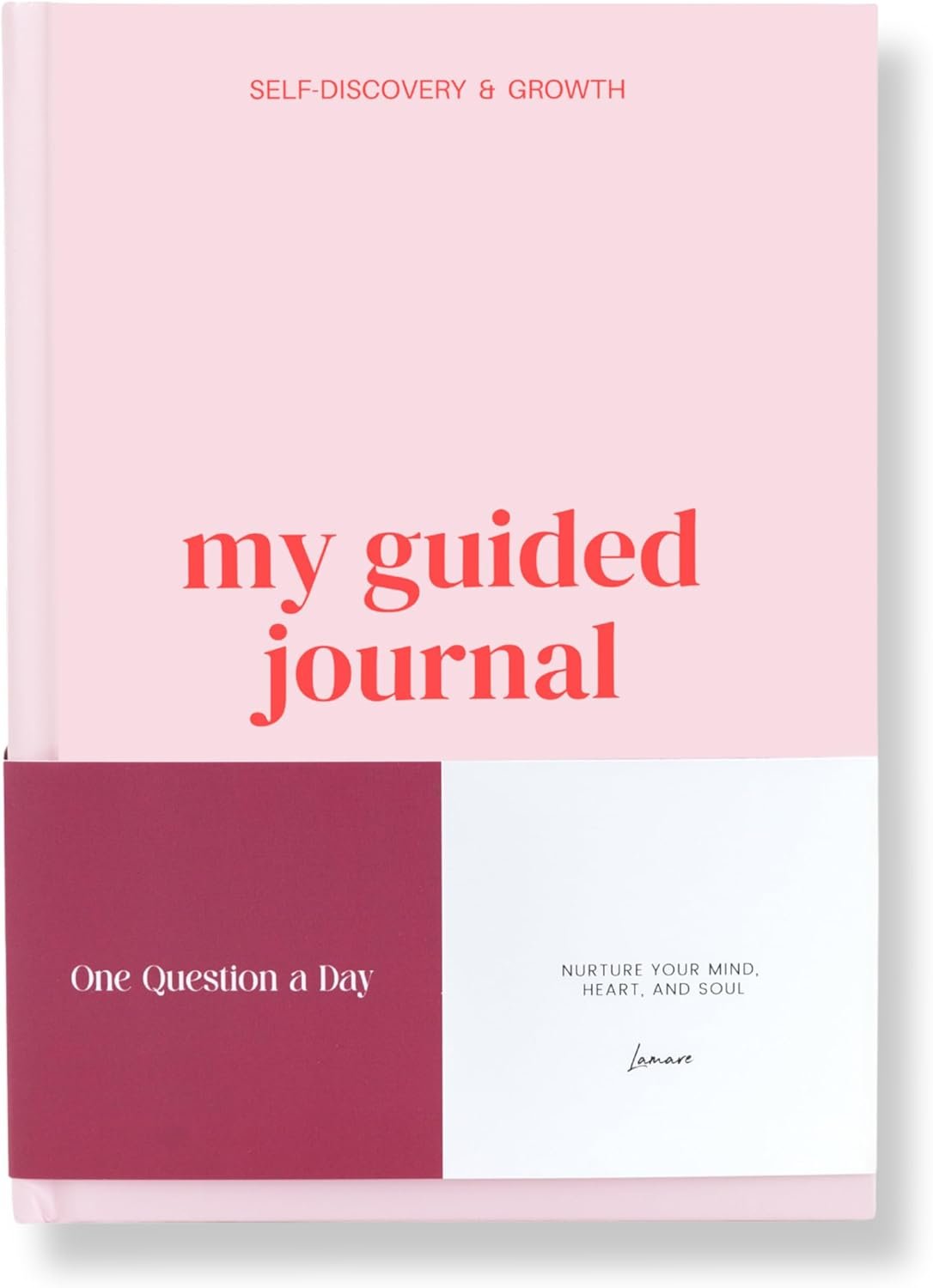Lamare Guided Journal for Women with Prompts – One Question a Day Reflection Journal Prompts for Healing, Gratitude, and Mindfulness – Self Care Routine & Mental Health Gift – Pink
