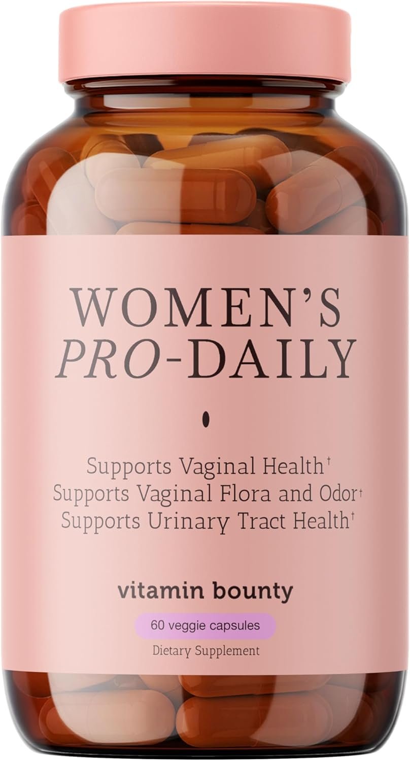 Vitamin Bounty Women’s Pro-Daily Vaginal Probiotics – 10 Billion CFU, 5 Strains with Cranberry for Female Vaginal Health – Probiotics for Women pH Balance – Digestive & Urinary Support – 60 Capsules