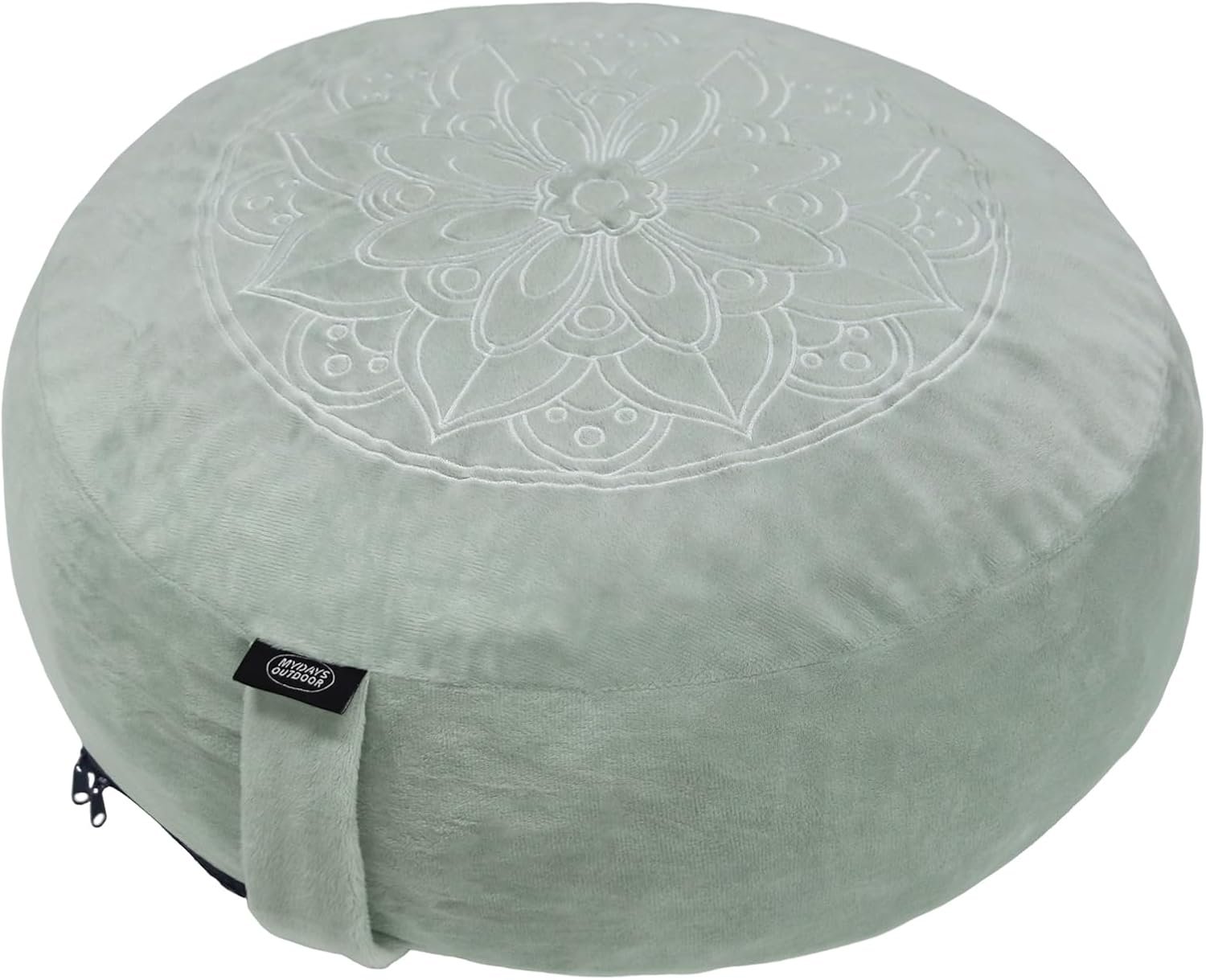 Meditation Cushion,Comfortable Floor Pillow, Memory Foam Fill in Meditation Pillow with Velvet Cover,Floor Cushion Seating for Adults,Premium Yoga Bolster (Grey)