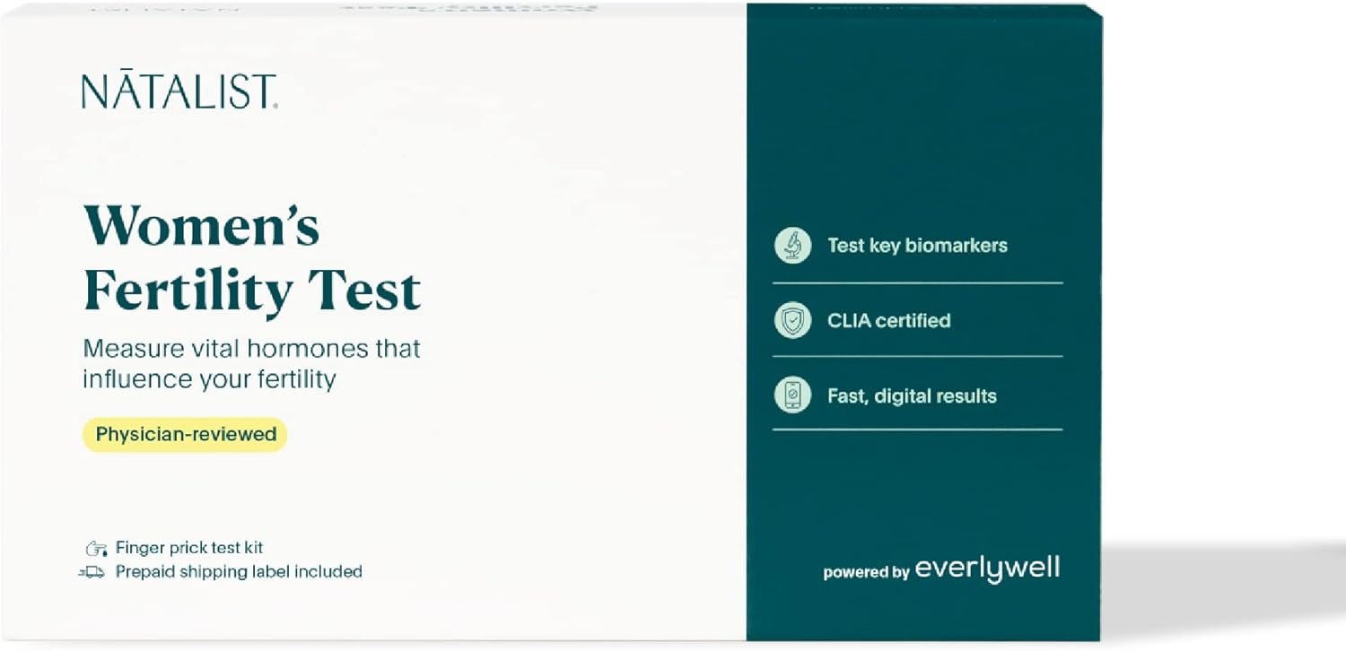 Natalist Women’s Fertility Test – at-Home Test Kit by Everlywell Measures Key Hormones – Physician-Reviewed Digital Results Within Days – Ages 18+