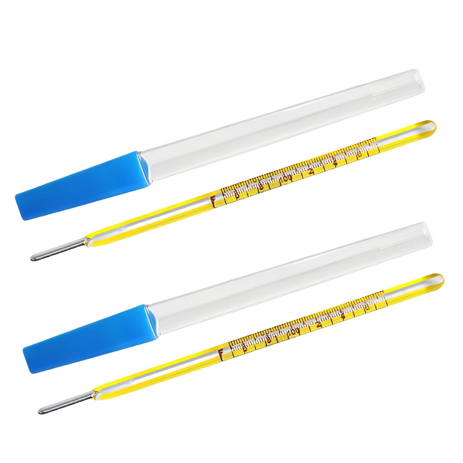 ℃&℉ Oral Thermometer for Adults and Kids 2PCS – Glass Rectal Thermometer for Baby – Basal Body Thermometer – Non Infrared Digital Thermometer – Accurate Easy Reading by HARIKA LIFE