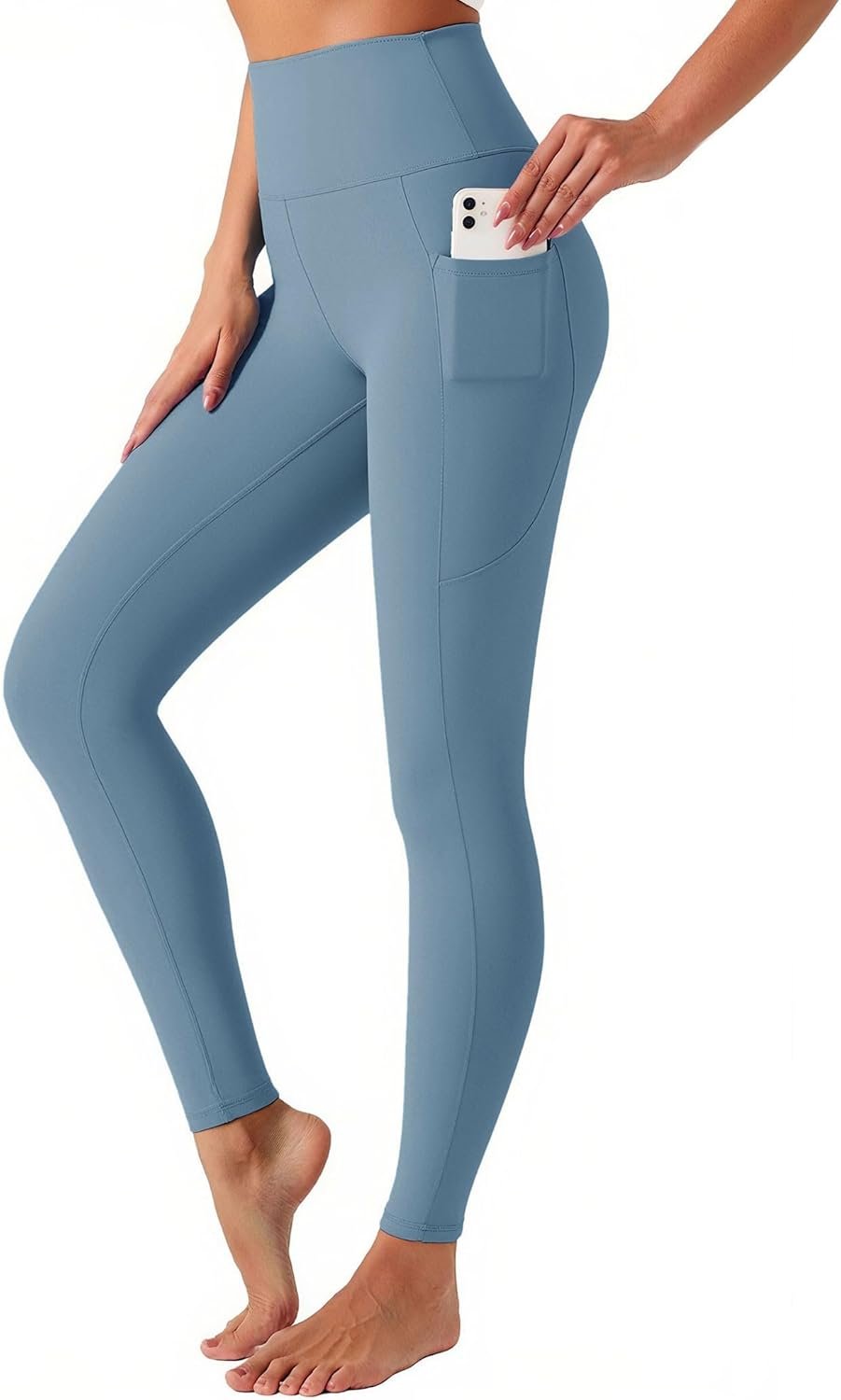 YOYOYOGA Leggings for Women High Waisted Yoga Pants Tummy Control Workout Athletic Leggings with Pockets