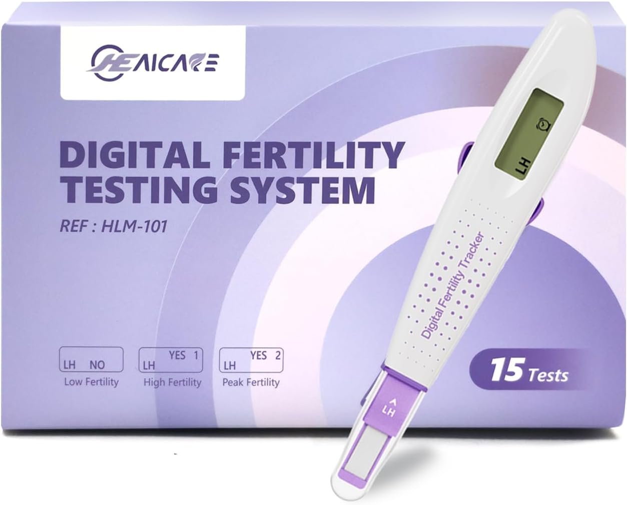 LH One Step Ovulation Test, Digital Fertility Testing System, Ovulation Test with Digital Results, 15 Digital Ovulation Tests, 1 Digital Fertility Tracker