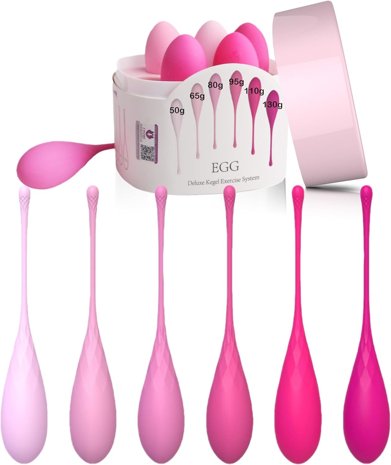 6PCS Advanced Kegel Training Set, Kegel Exercises Weight Control, Integrated Design, Food Grade Silicone: Kegel Exercise System, Pelvic Floor Exercises