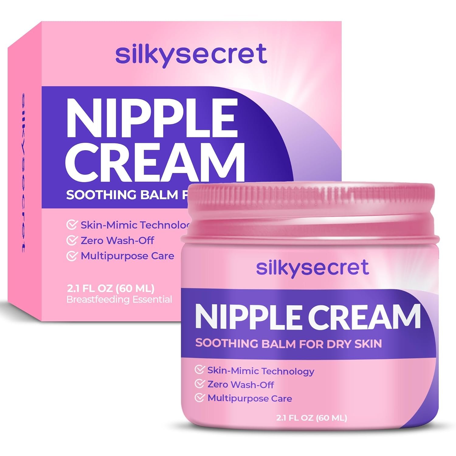 Nipple Cream, Nipple Cream Safe for Breastfeeding, Organic Lanolin Free Nipple Butter, Dry Cracked Nipples Postpartum Essentials, Nipple Balm for Nursing & Pumping Moms, Safe for Baby