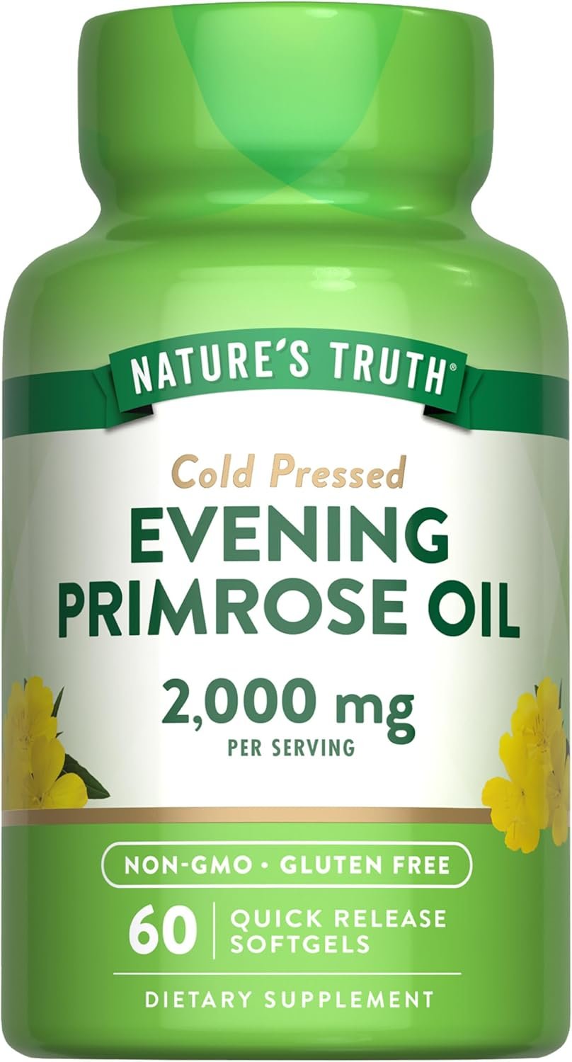 Nature’s Truth Evening Primrose Oil Softgels | Cold Pressed | Non-GMO & Gluten Free Supplement