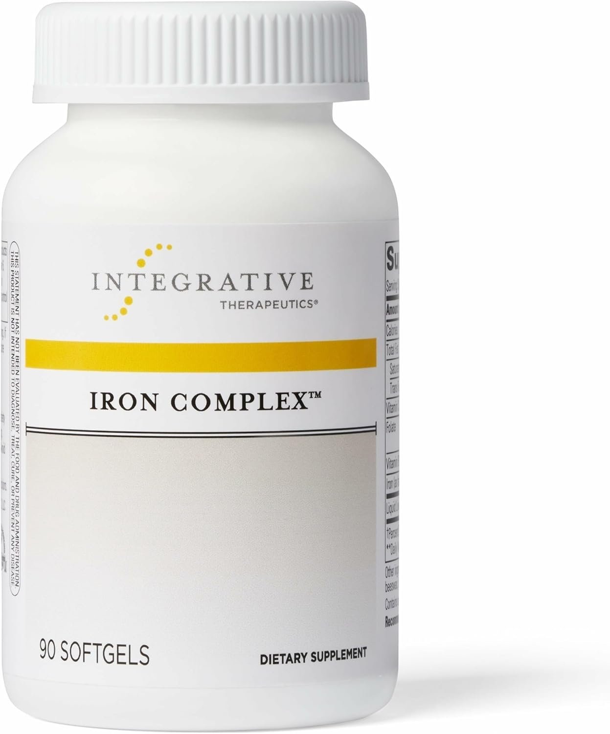 Integrative Therapeutics Iron Complex – Wellness & Energy Support with Vitamins C & B12* – Includes Folate – Gluten-Free & Dairy-Free – 90 Softgels (45 Servings)