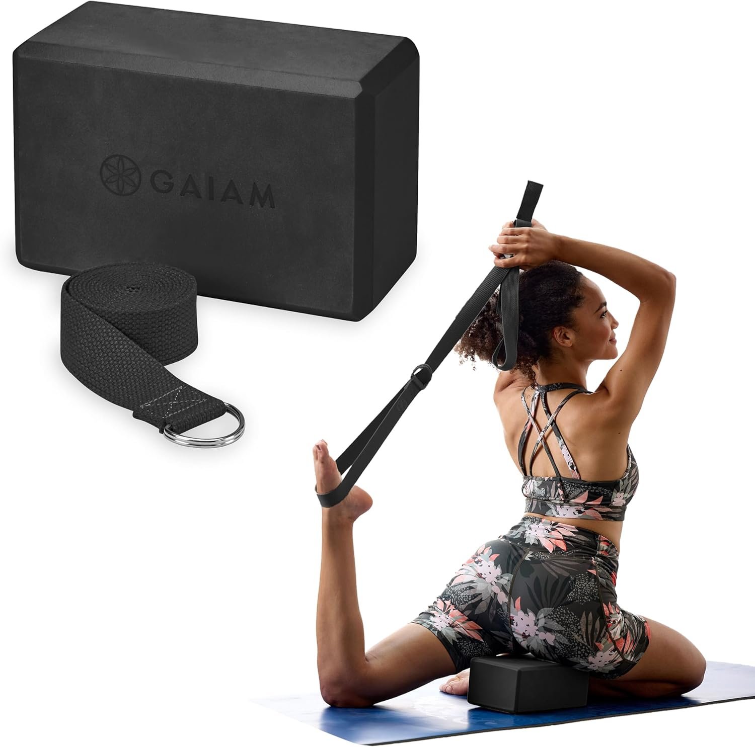 Gaiam Yoga Block – Supportive Latex-Free Eva Foam – Soft Non-Slip Surface with Beveled Edges for Yoga, Pilates, Meditation