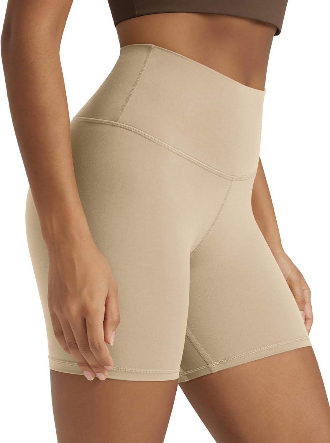 ODODOS Tummy Control Compression Shorts for Women, 4″ / 6″ / 8″ / 10″ High Waist Workout Biker Shorts with Inner Pocket