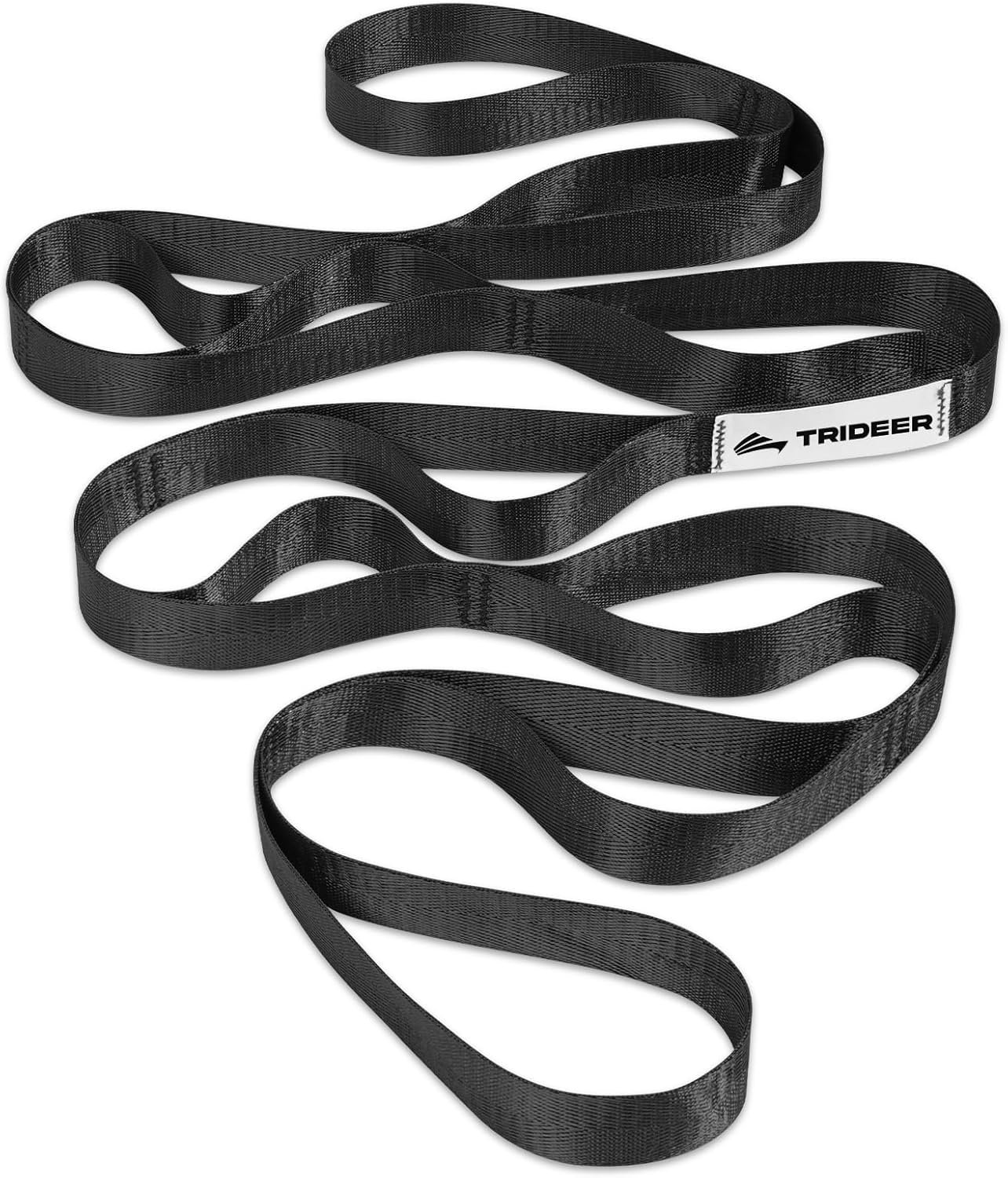 Trideer Stretching Strap for Physical Therapy & Home Rehab, Non-Elastic Yoga Strap for Stretching with Loops for Hamstring, Calf & Back Stretcher Mobility, Hip & Pilates