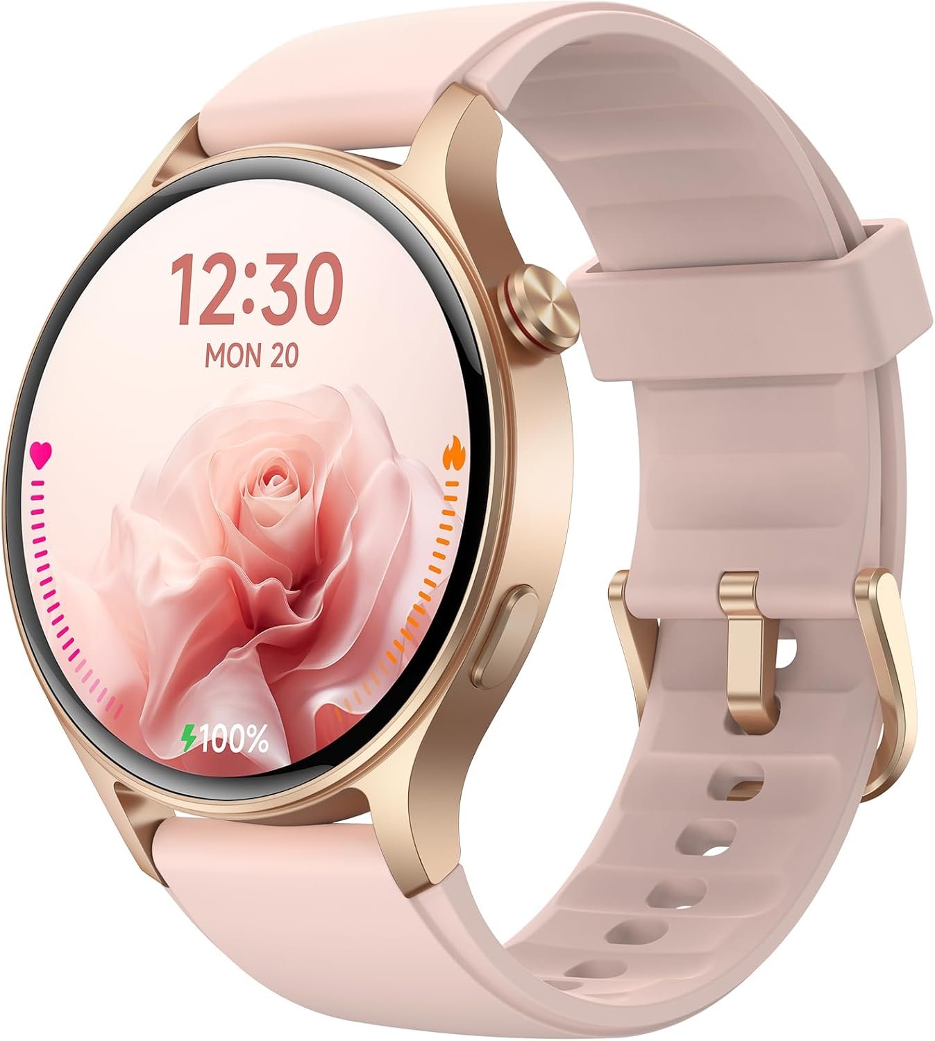 Fitpolo Smart Watch for Women,1.3″ AMOLED Touchscreen Fitness Tracker, Make/Answer Calls, Heart Rate SpO2 Monitor, IP68 Waterproof, Sleep & Activity Tracking Smartwatch for Android Phones iPhone