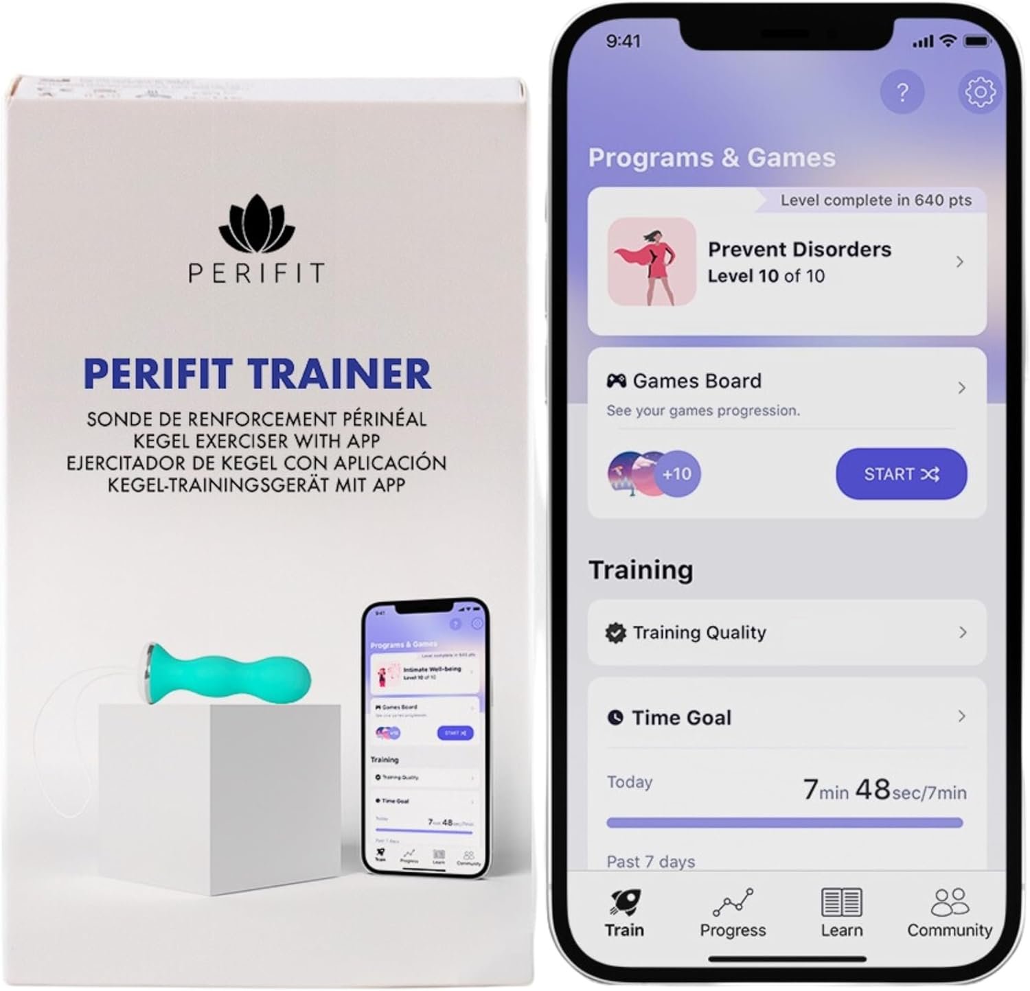 Perifit – Pelvic Floor Exerciser with App | Kegel Trainer | Strengthen Your Pelvic Floor, get Better Bladder Control, Stronger Pelvic Support (Green)