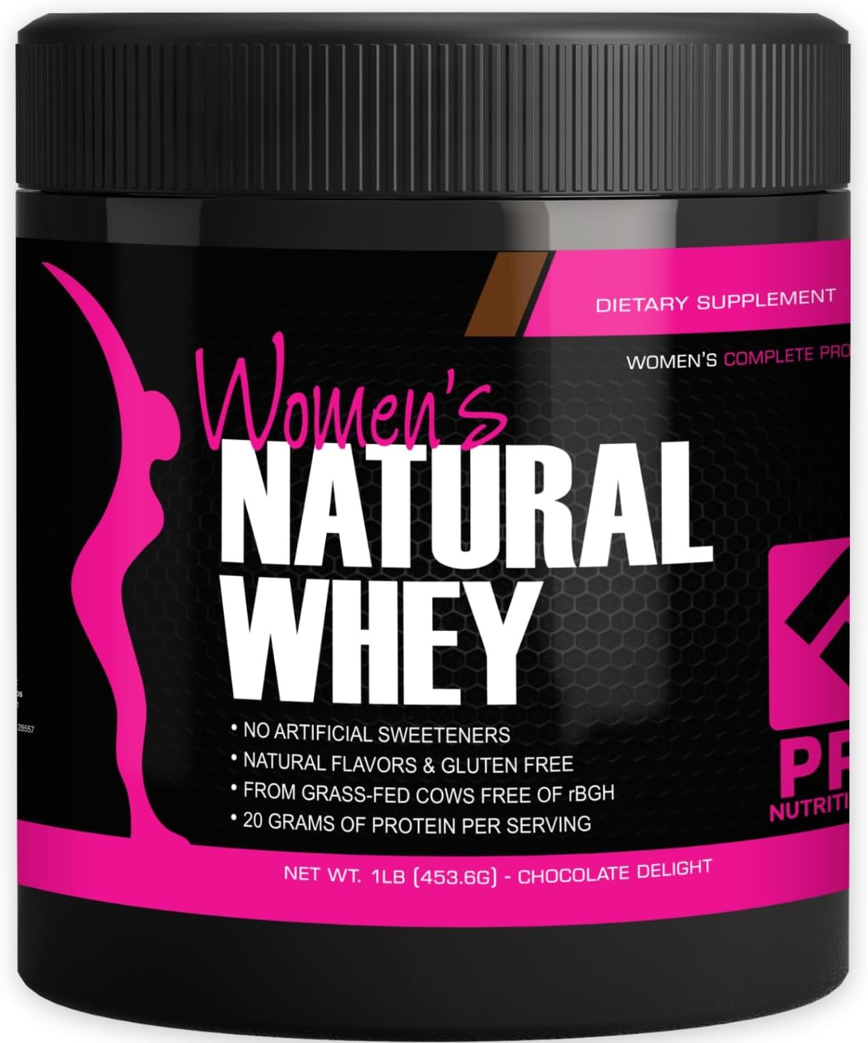 Whey Protein Powder for Women – Supports Lean Muscle Mass – Low Carb – Gluten Free – Grass Fed and Rbgh Hormone Free Whey Protein Chocolate Powder (Chocolate Delight, 1 Lb)