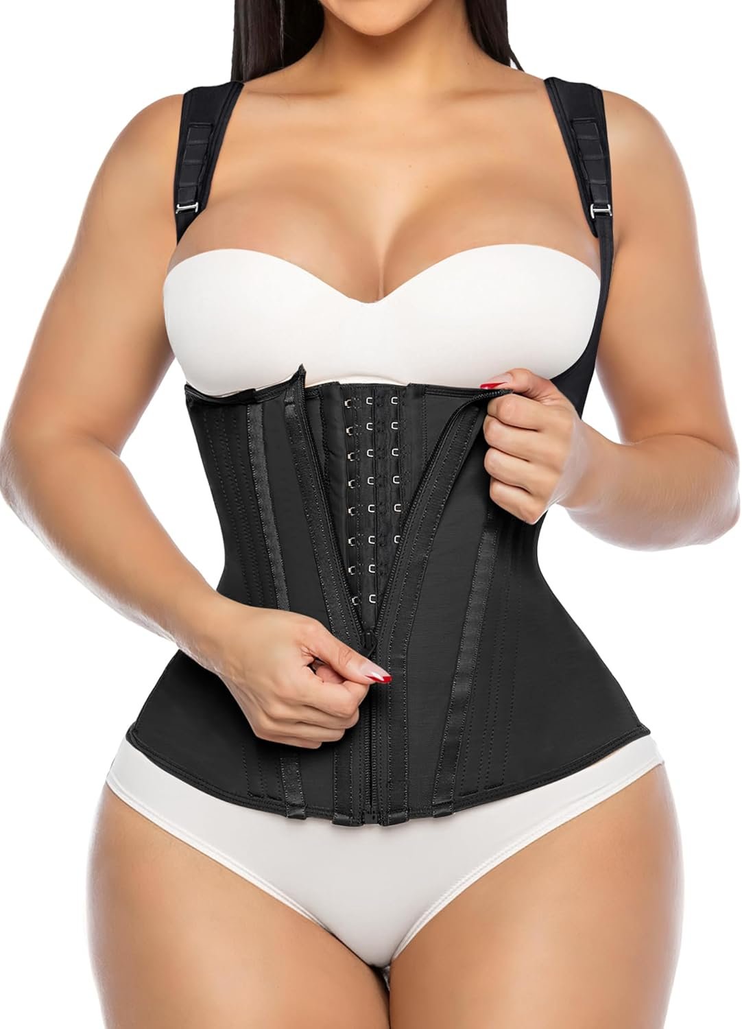 YIANNA Waist Trainer for Women Tummy Control Hourglass Corset Waist Cincher Vest Sport Girdle Faja Body Shaper