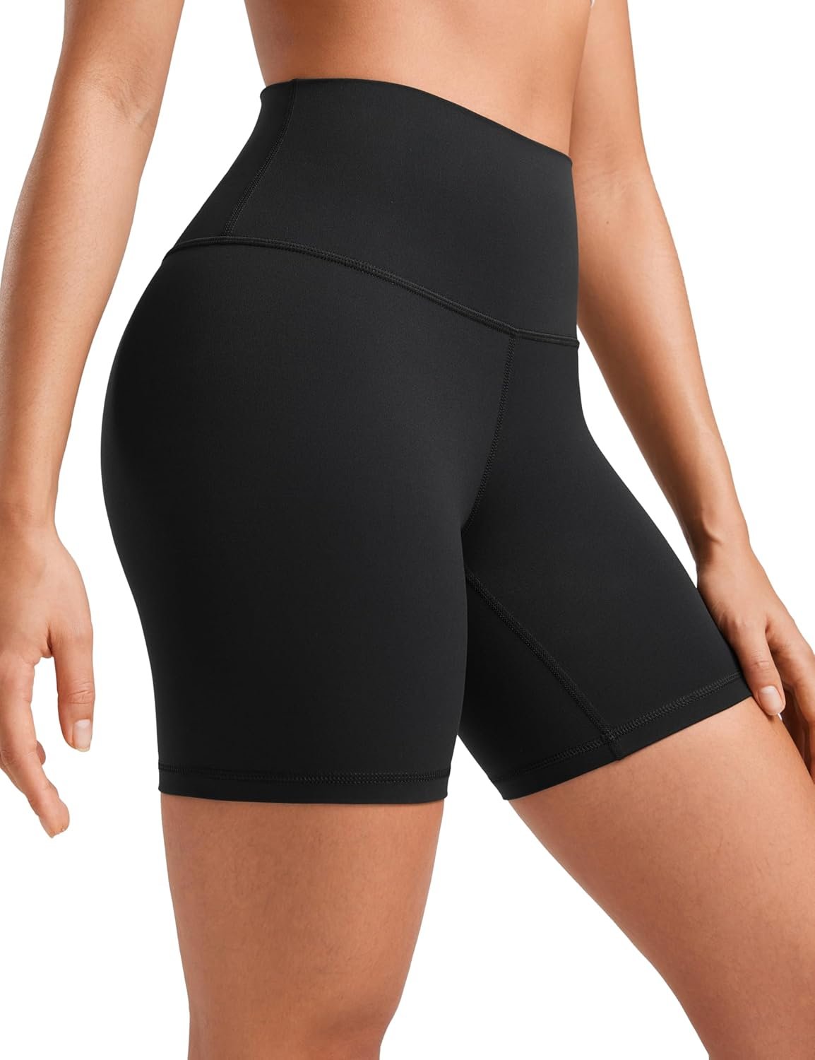 CRZ YOGA ButterLuxe Biker Shorts 6″ – High Waisted Workout Running Volleyball Spandex Yoga Womens