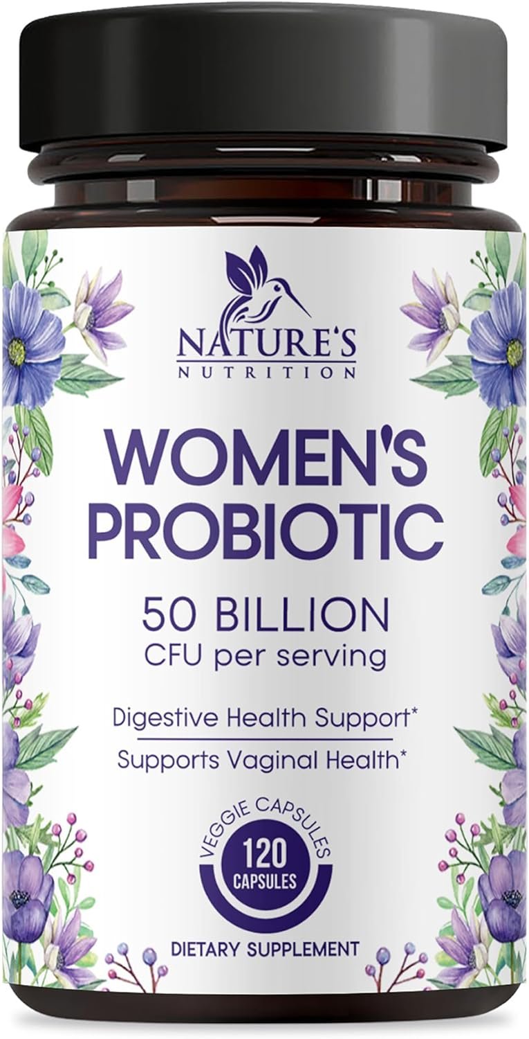 Probiotics for Women’s Digestive Health – 60 Billion CFU – 16 Unique Strains, Cranberry & D-Mannose Prebiotic for Vaginal PH Balance, Urinary UT Health, Womens Probiotic, Bottled in USA, 120 Capsules