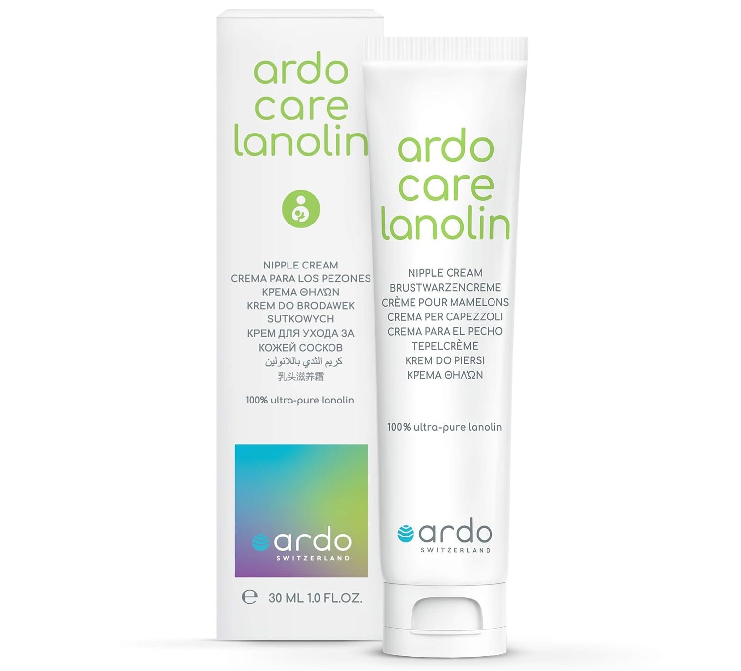 Ardo Care Lanolin Nipple Cream (30ml/1 fl.oz) – from Europe, 100% Pure Lanolin for Breastfeeding Moms, Provides Quick Soothing Relief for Sore Nipples, 30ml (1 fl.oz)