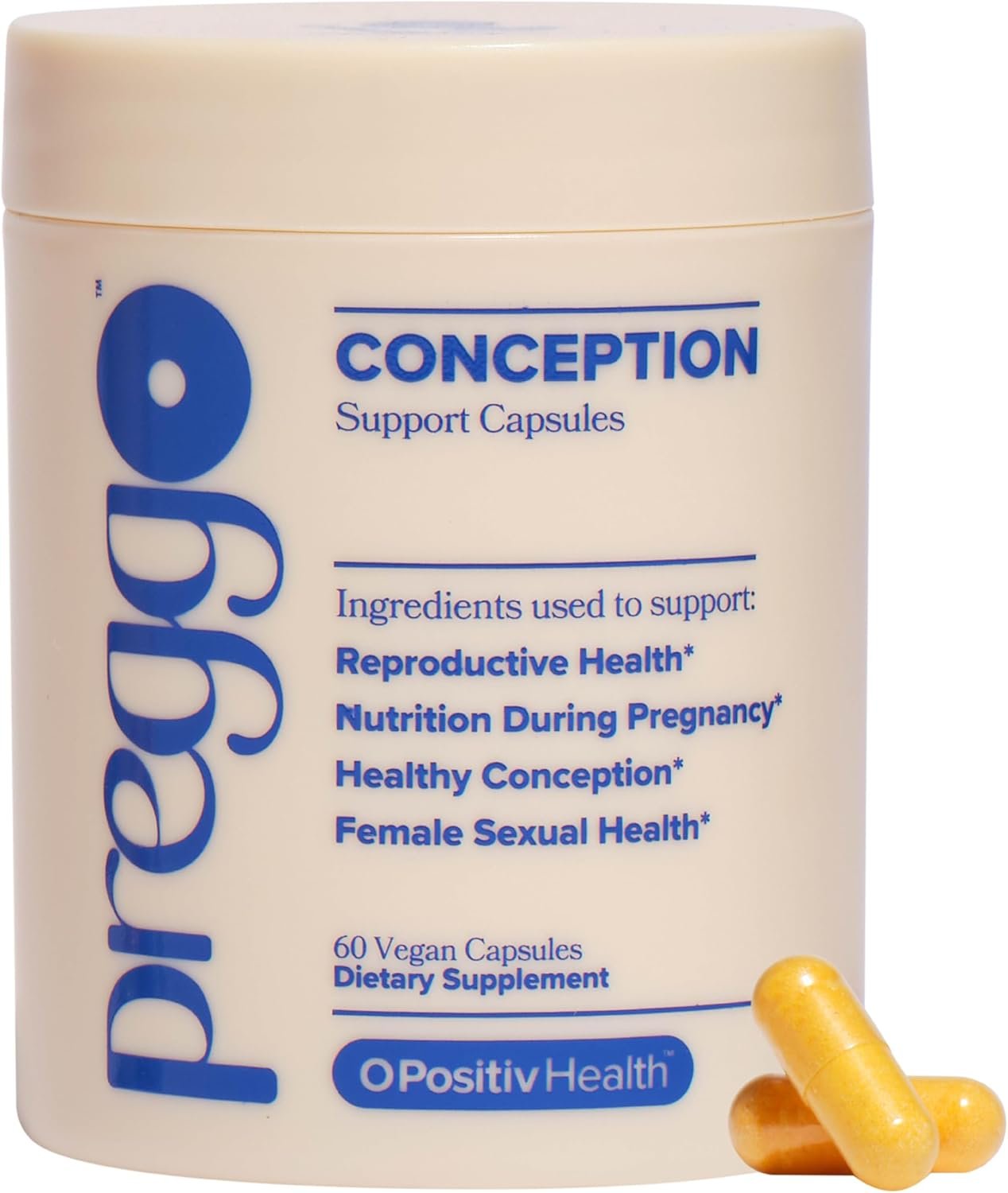 O Positiv PREGGO Sperm Health Capsules for Men – OBGYN-Formulated for Improved Sperm Count & Motility with Tongkat Ali, NAC, Alpha Lipoic Acid – Male Reproductive Health, 60 Count (Pack of 1)