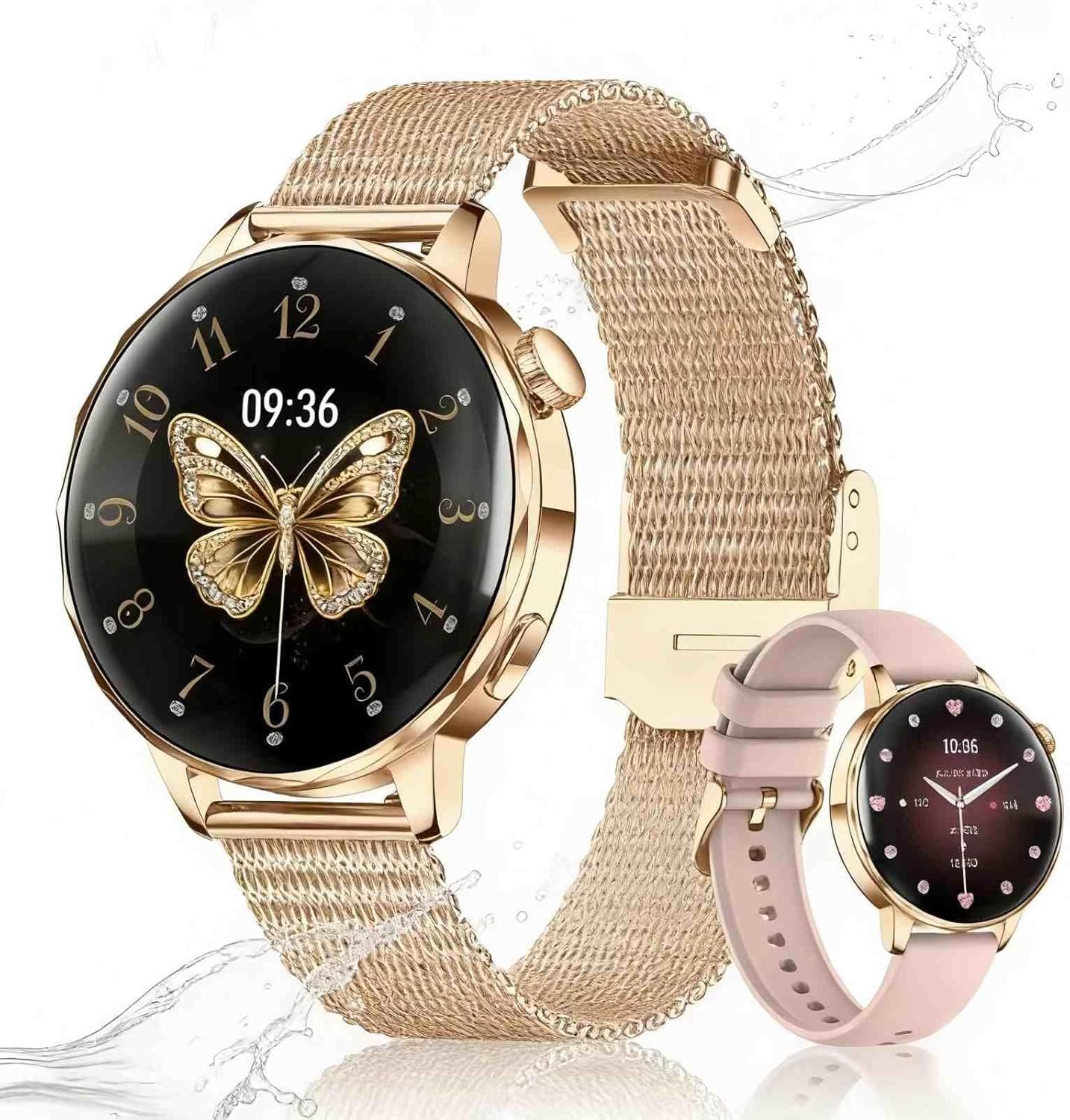 Smart Watches for Women (Answer/Make Calls), Heart Rate/Sleep/Blood Pressure Monitor, 100+ Sports Modes, IP68 Waterproof Fitness Tracker, Womens Smart Watch for Android and iPhone