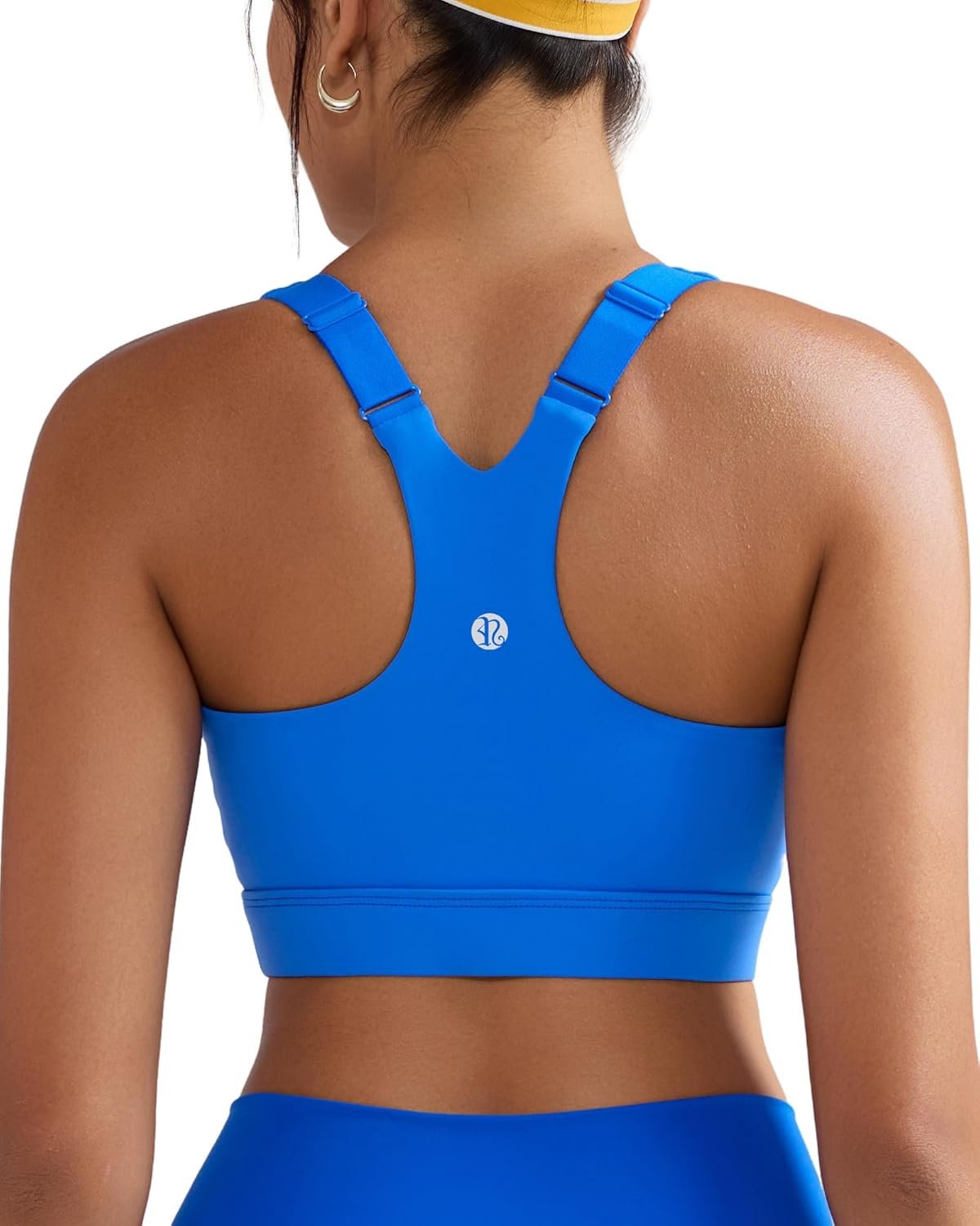 RUNNING GIRL Sports Bra for Women,Adjustable Straps Molded Cup High Impact Sports Bra with Sewn in Pads