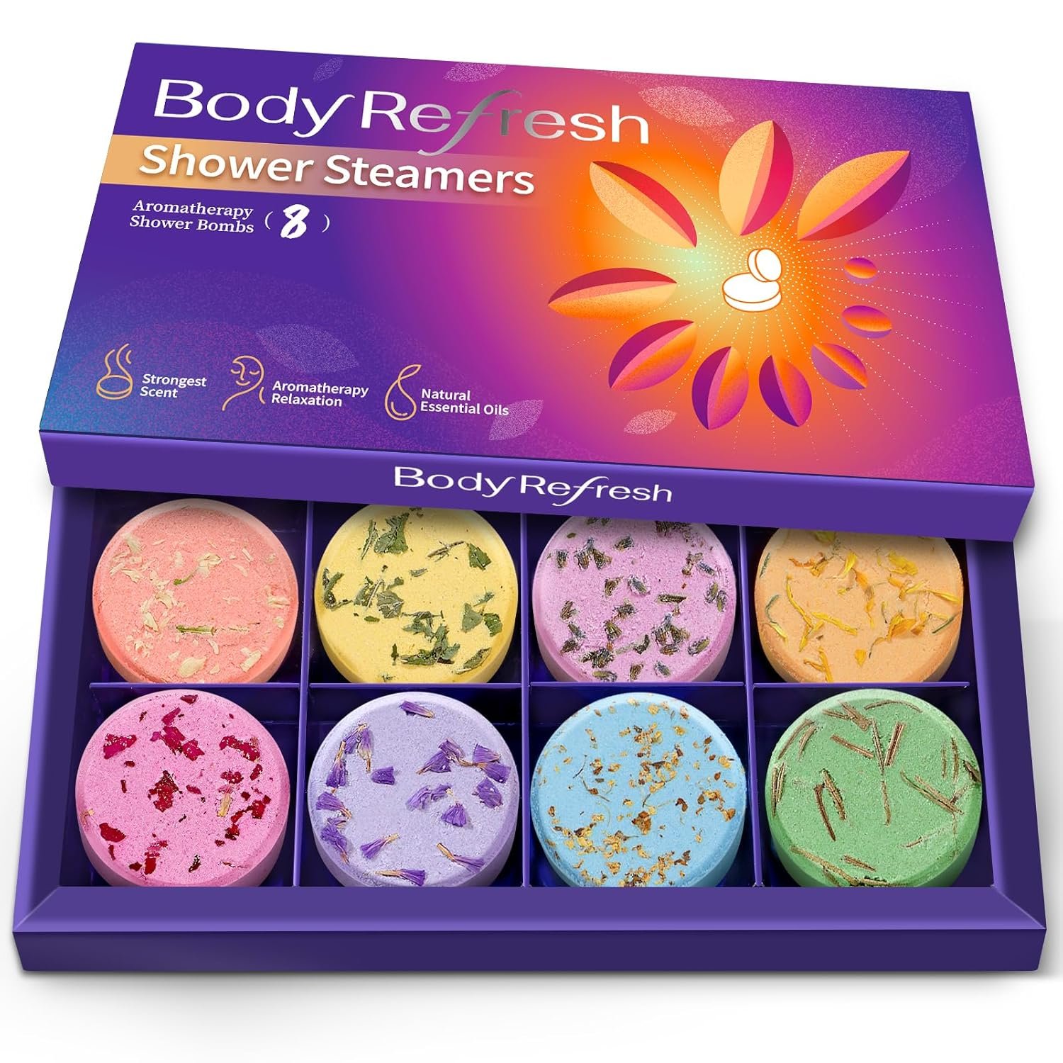 Shower Steamers Aromatherapy – 8 Pack Shower Bombs with Essential Oils, Mothers Day Gifts for Mom Wife, Birthday Gifts for Women Self Care Relaxation Home SPA Stress Relief Teacher Appreciation Gift