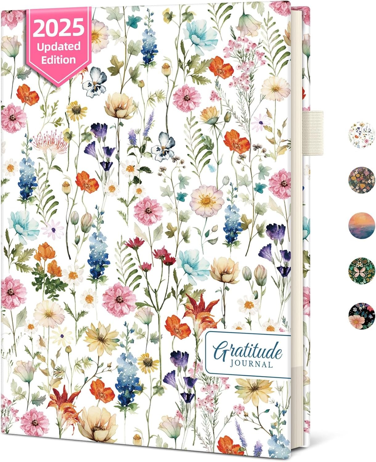 Gratitude Journal for Women – Undated Daily Mindfulness & Manifestation Journal with Prompts for Cultivate Affirmations, Positivity, Self-Care & Happiness – Wildflowers