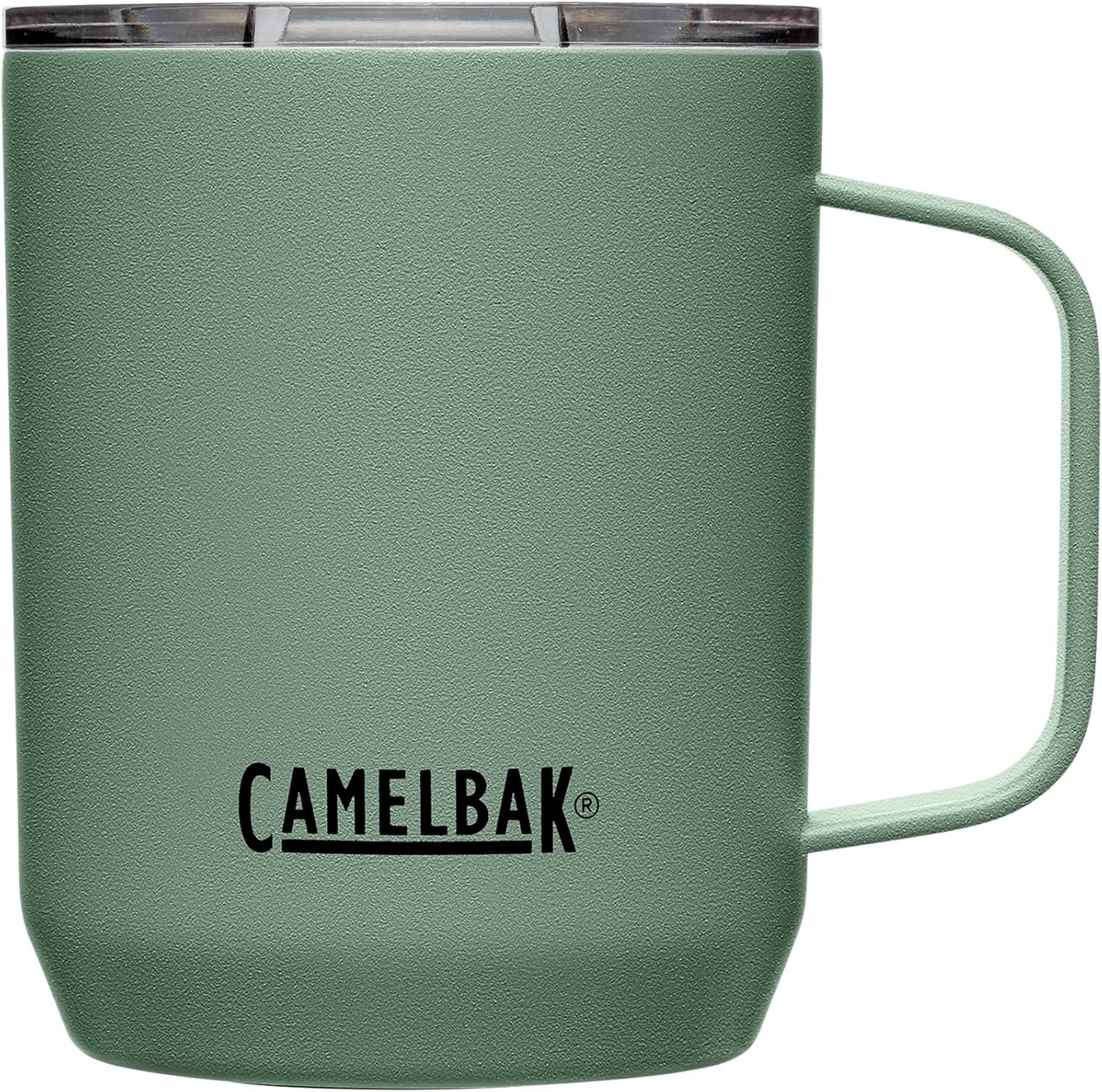 CamelBak Horizon 12oz Camp Mug – Insulated Stainless Steel – Tri-Mode Lid – Moss