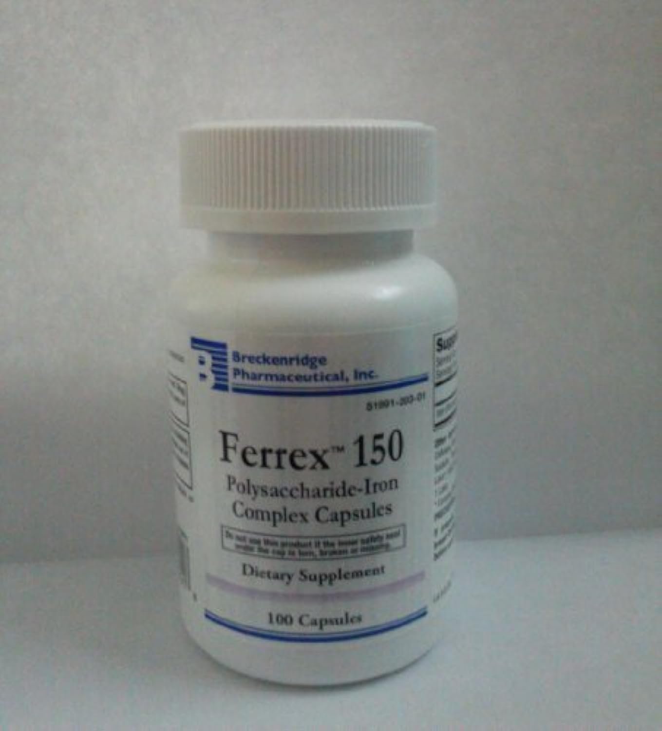 Breckenridge Ferrex 150 Polysaccharide Iron Complex Caps 100ct *Non Blister* by “Breckenridge Pharmaceutical, Inc.”