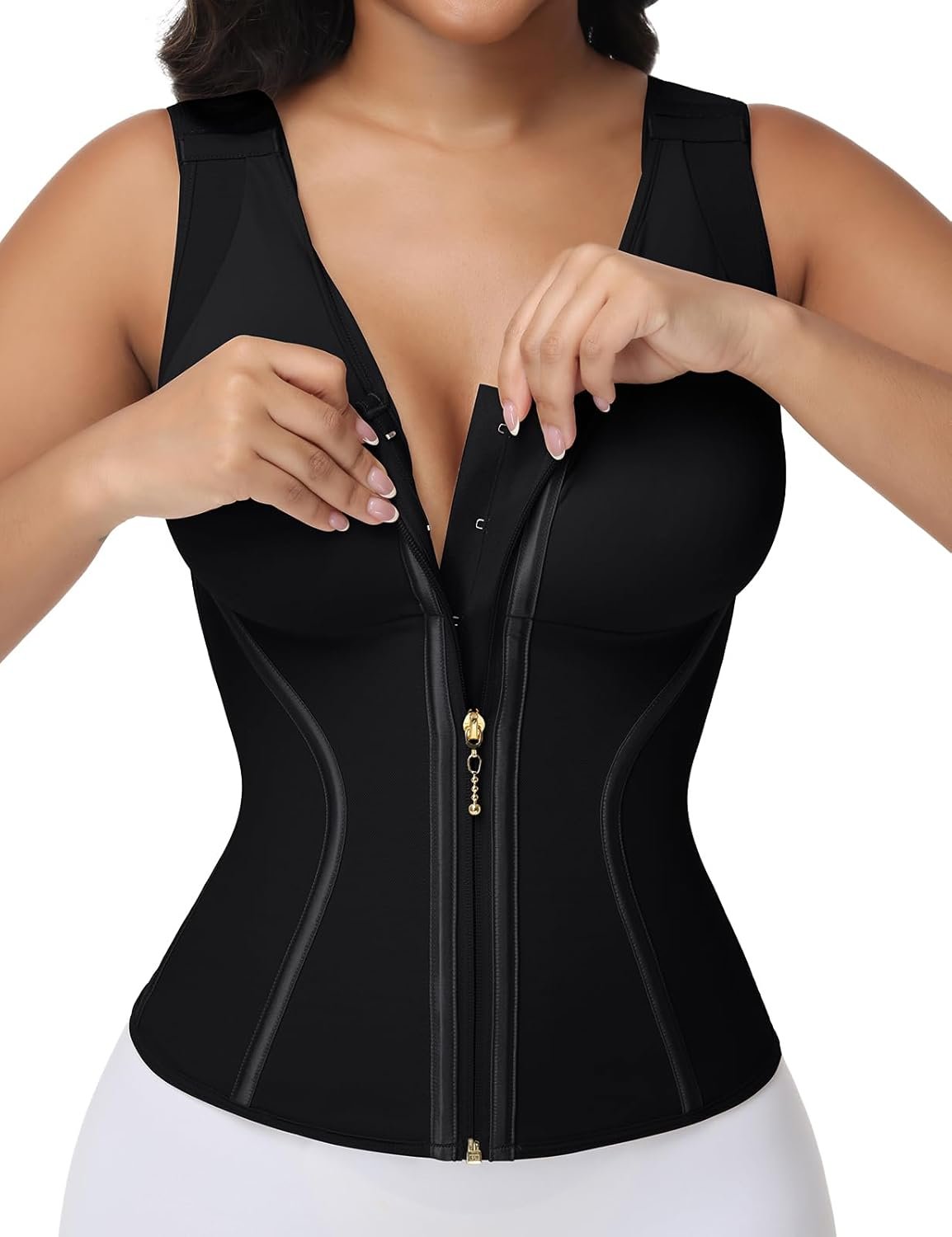 SHAPSHE Waist Trainer Corset for Women Tummy Control Workout Sport Girdle Hourglass Cincher Body Shaper Postpartum with Bra