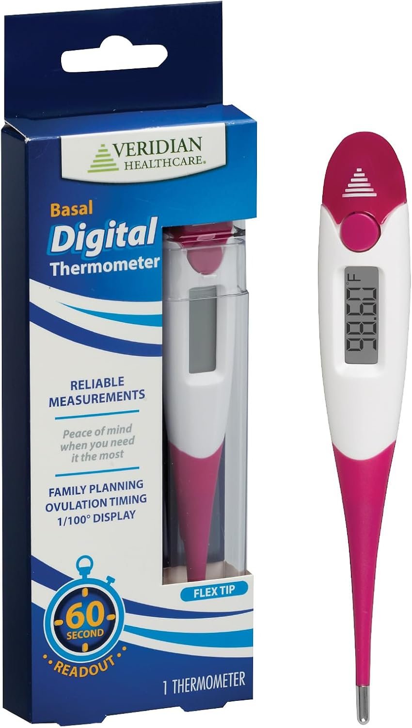 Basal Digital Thermometer for Ovulation Tracking, Natural Family Planning and Fertility