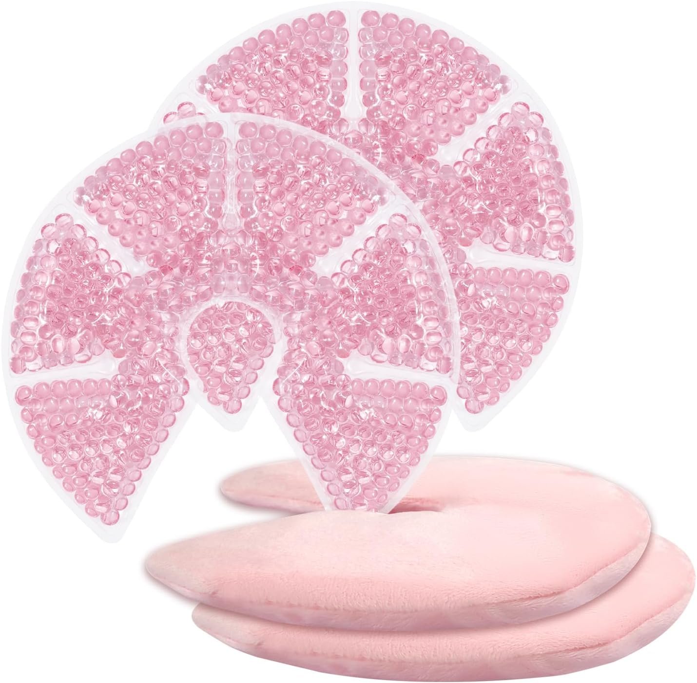 Hot/Cold Breast Gel Ice Packs Breast Cooling/Heat Pads Relief for Breastfeeding, Nursing Pain, Mastitis, Engorgement, Swelling, Plugged Ducts | Boost Milk Let-Down & Production,2 Pack (Pink)