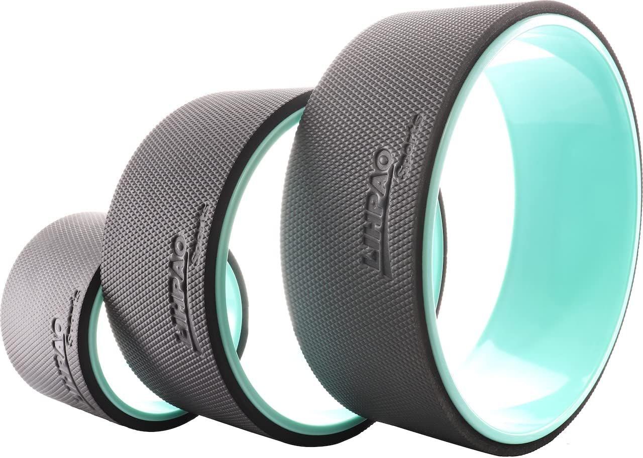 Yoga Wheel Roller for Deep Tissue Massage Pain Relief, Back Stretcher with Foam Padding Shoulder Relief Neck Relief, Back Alignment (Green, 3 Pack) 6″ 10″ 12″ (3 Pack)