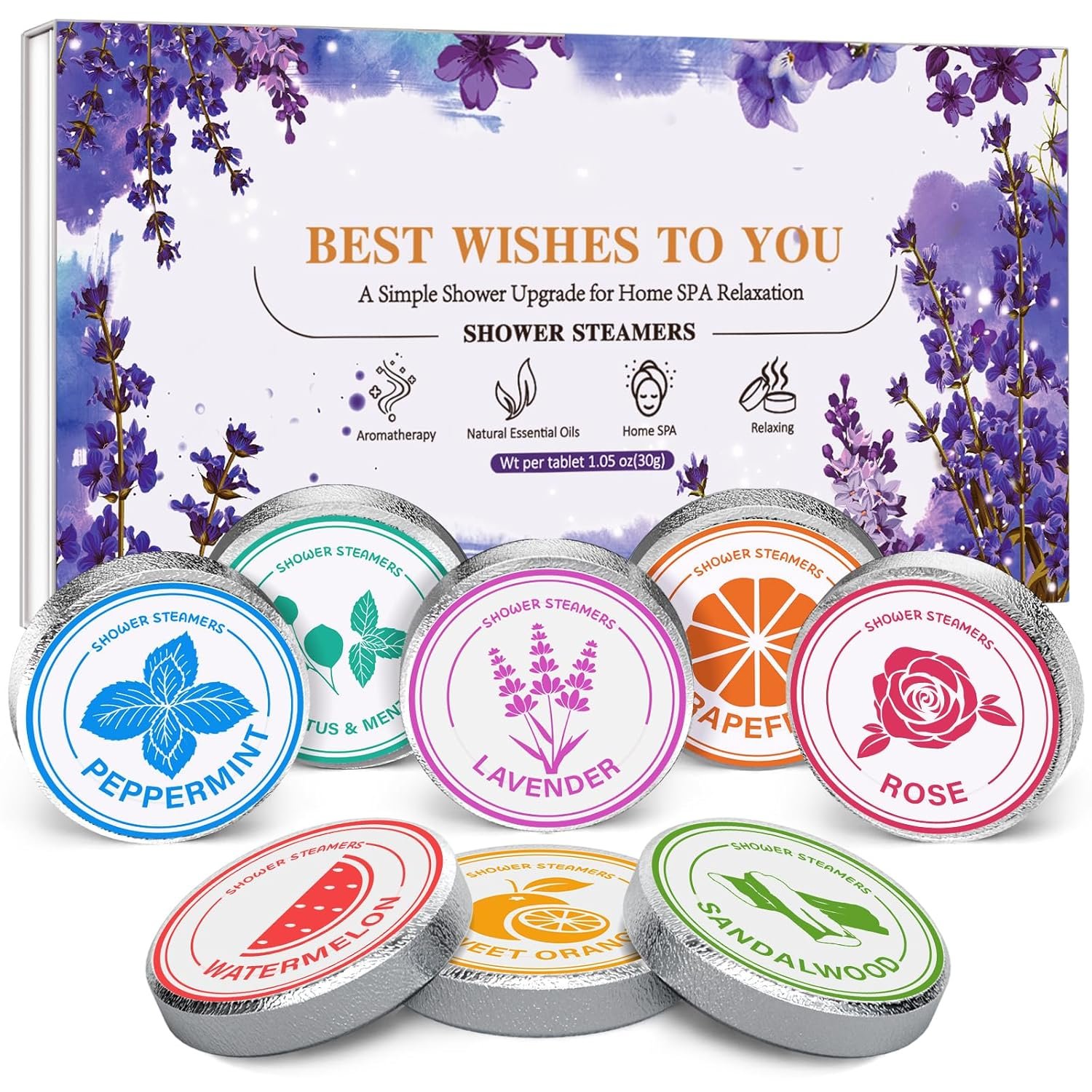 Shower Steamers Aromatherapy – sanyi Birthday Gifts for Women Shower Bombs with Natural Essential Oils Self Care Stocking Stuffers for Mom Wife Her Men Teen Adults